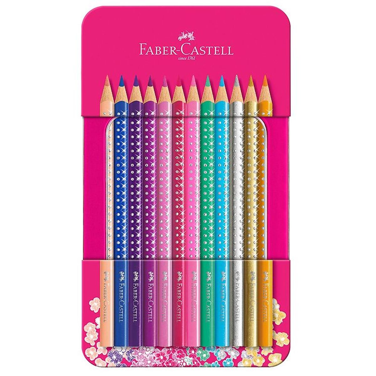 Faber-Castell Farveblyanter - Grip - 12 stk - Sparkle