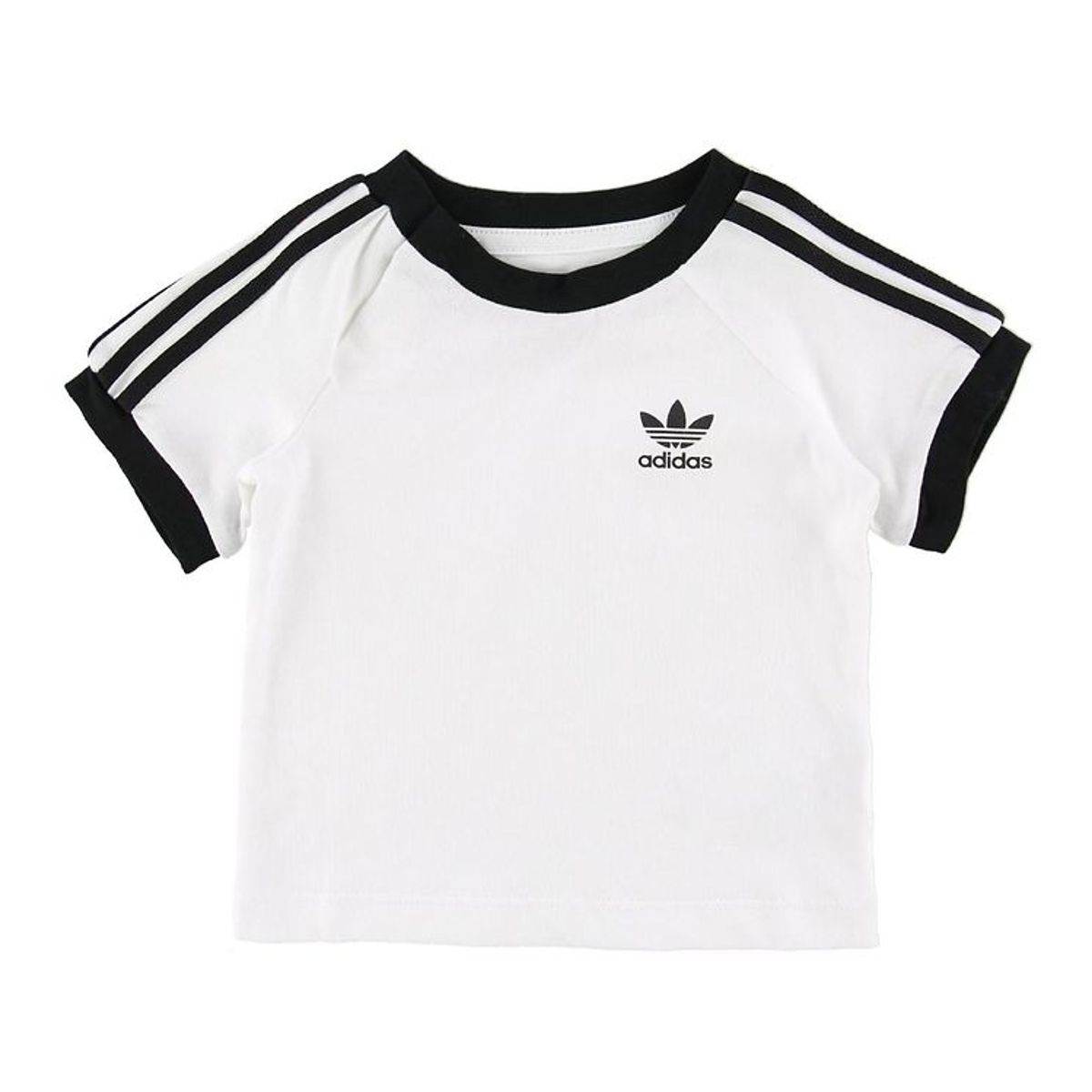 adidas Originals T-shirt - 3 Stripes - Hvid m. Logo