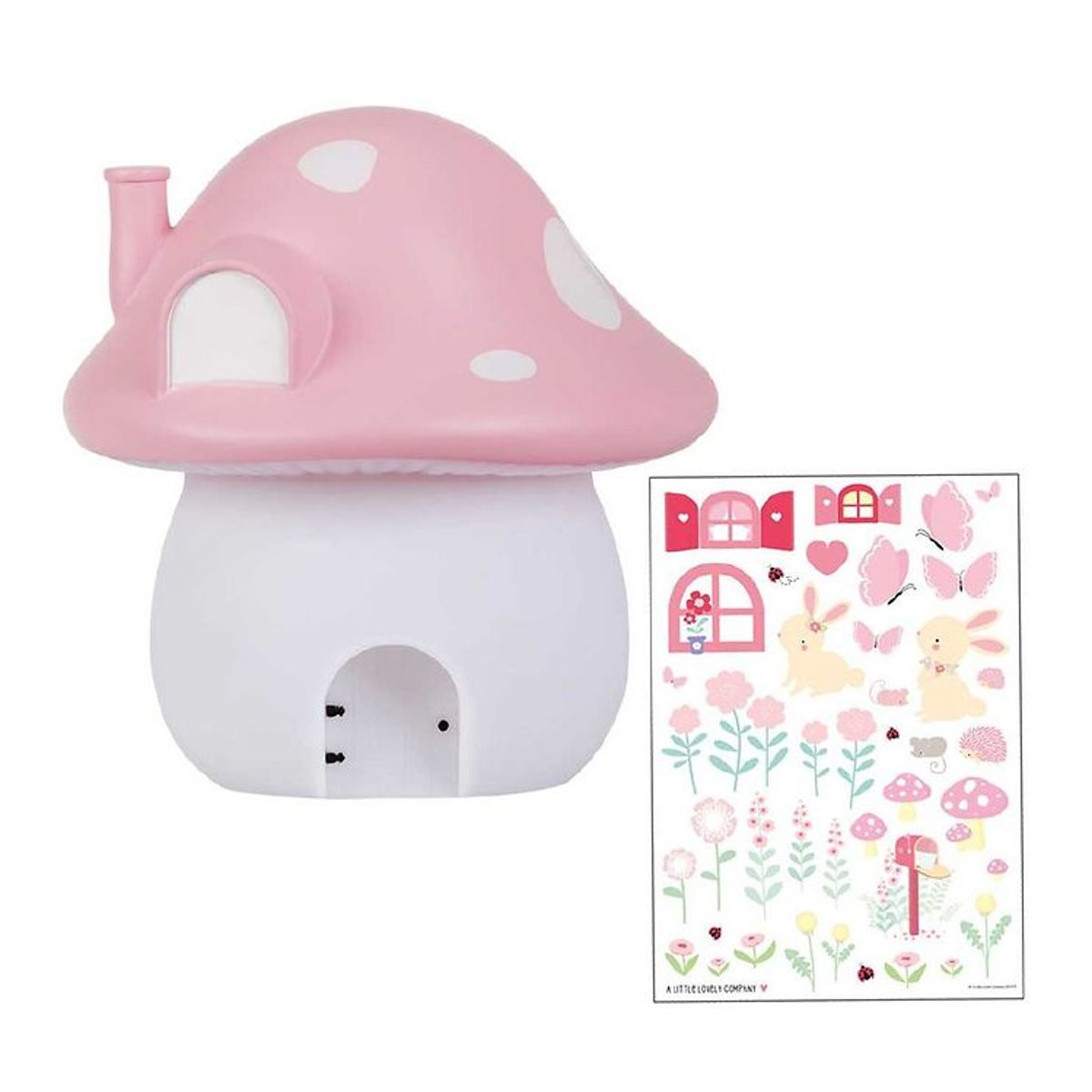 A Little Lovely Company Natlampe - Mushroom - 19 cm - Faries