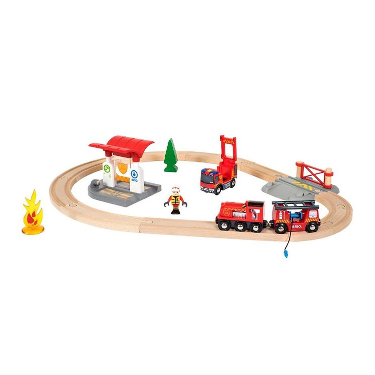 BRIO World Togbane - 18 dele - Brandmand 33815