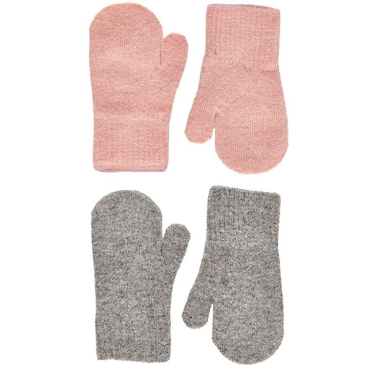 CeLaVi Luffer - Uld/Nylon - 2-pak - Misty Rose/Gråmeleret