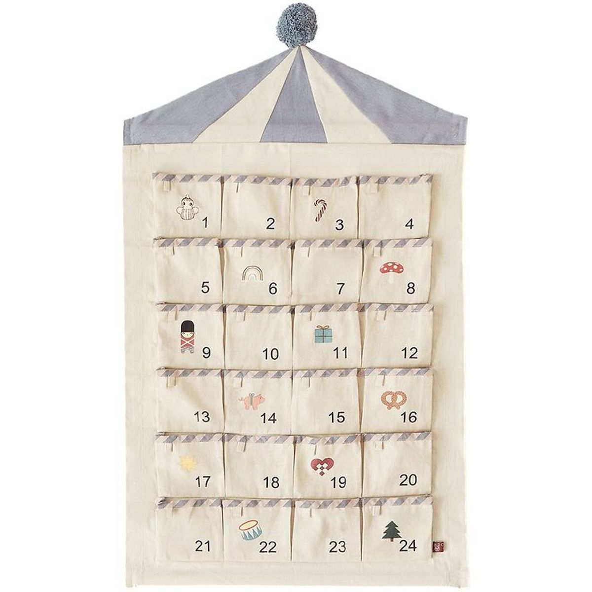 OYOY Julekalender - Cirkus - Beige/Blue