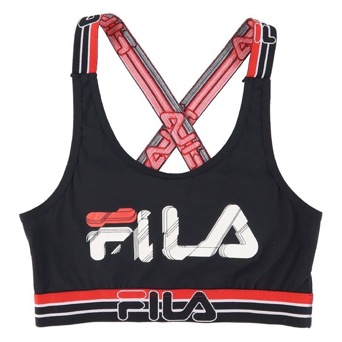 Fila Top - Sort/Rød m. Logo