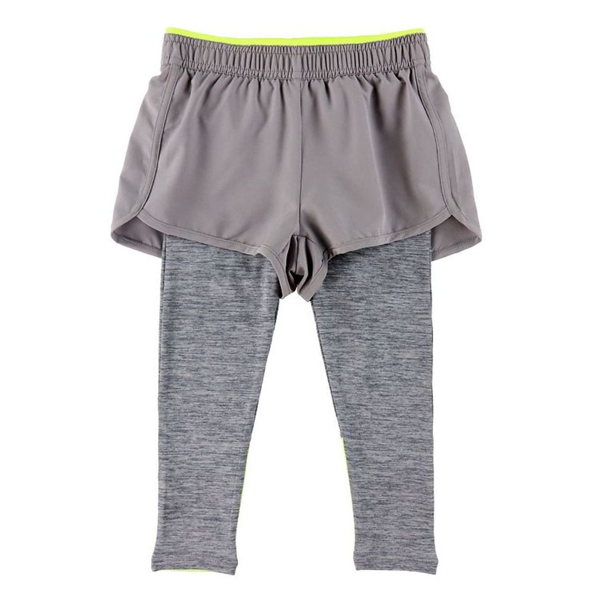 Stella McCartney Kids Leggings - Gråmeleret m. Neongul