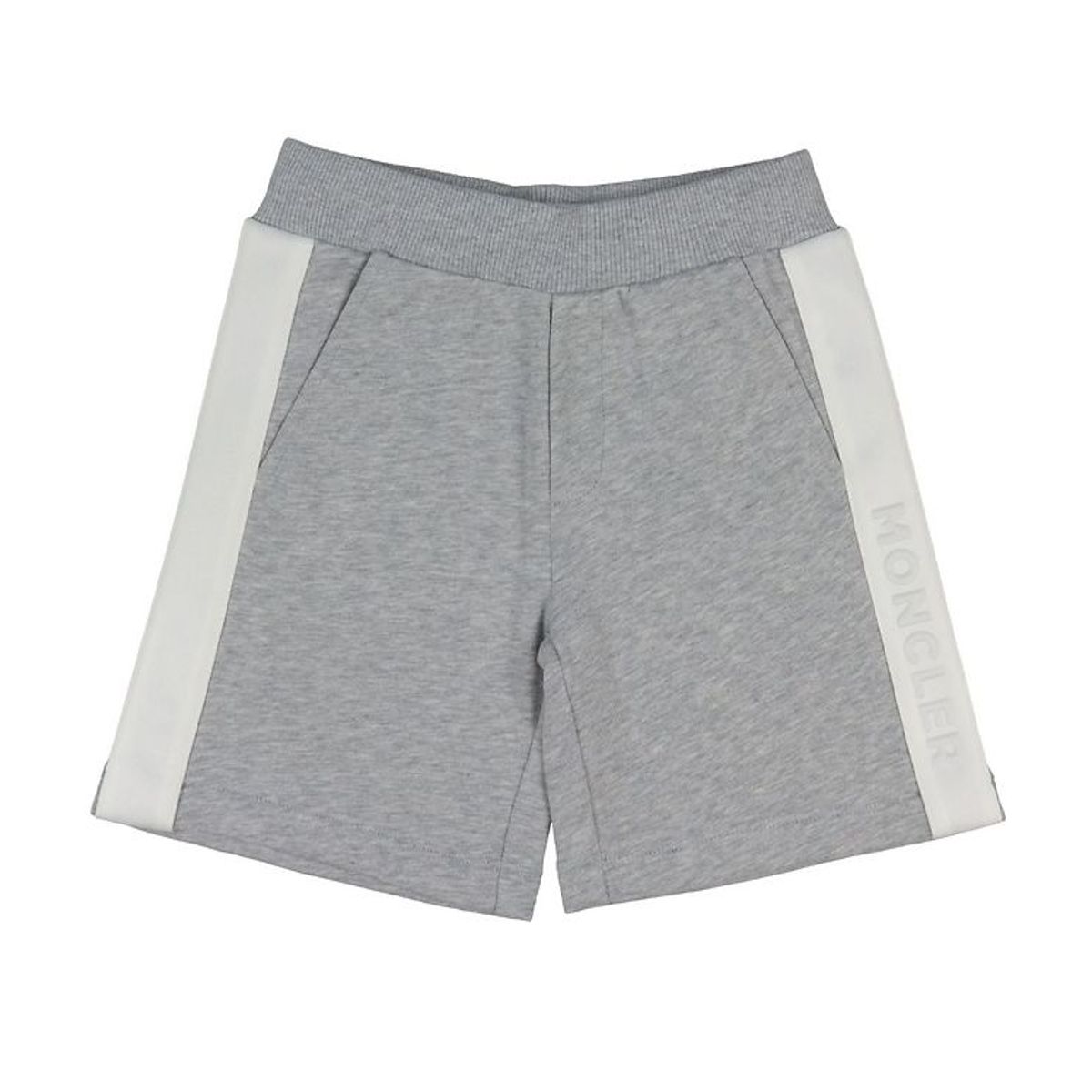 Moncler Sweatshorts - Gråmeleret m. Hvid