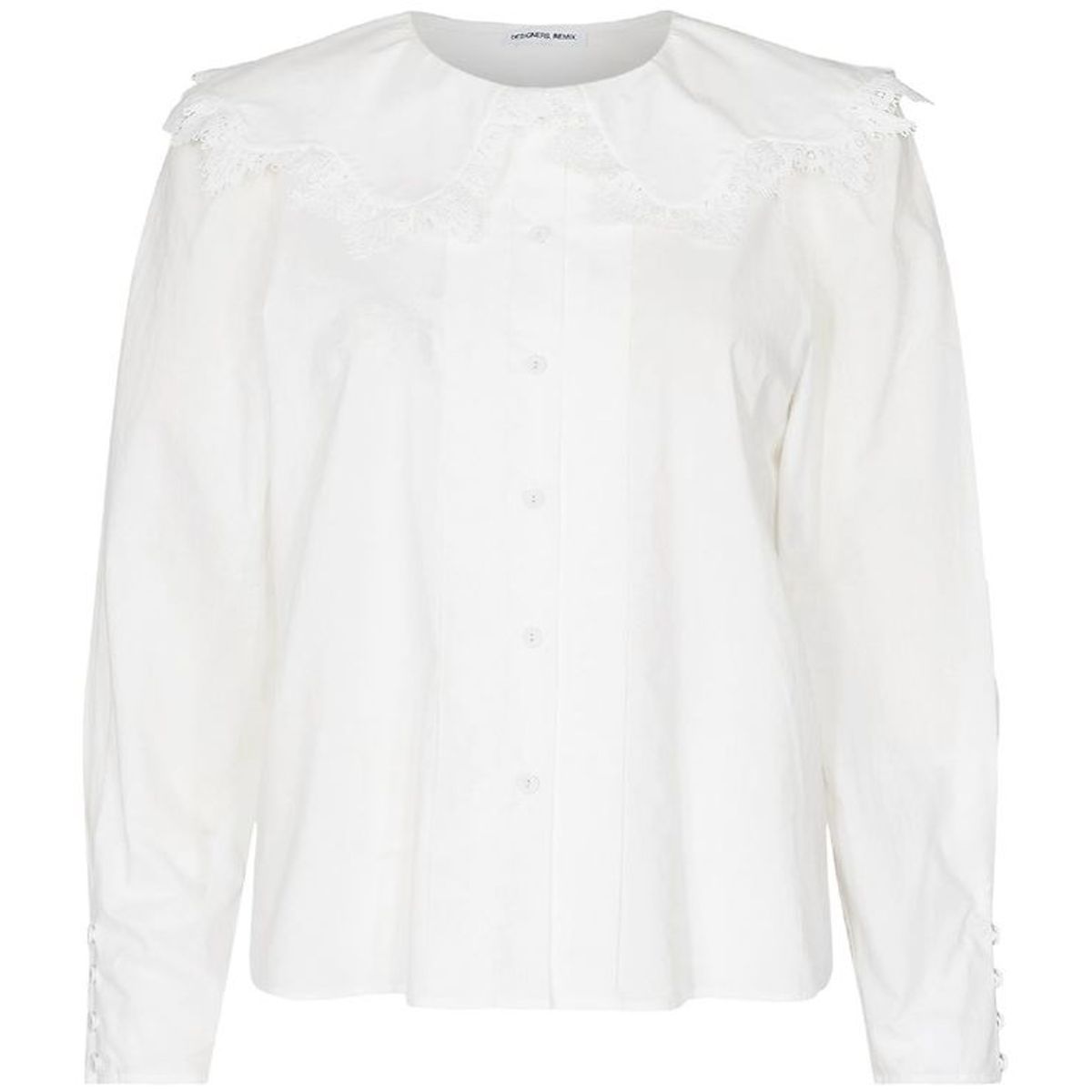 Designers Remix Skjorte - Sandra Lace Collar - Cream