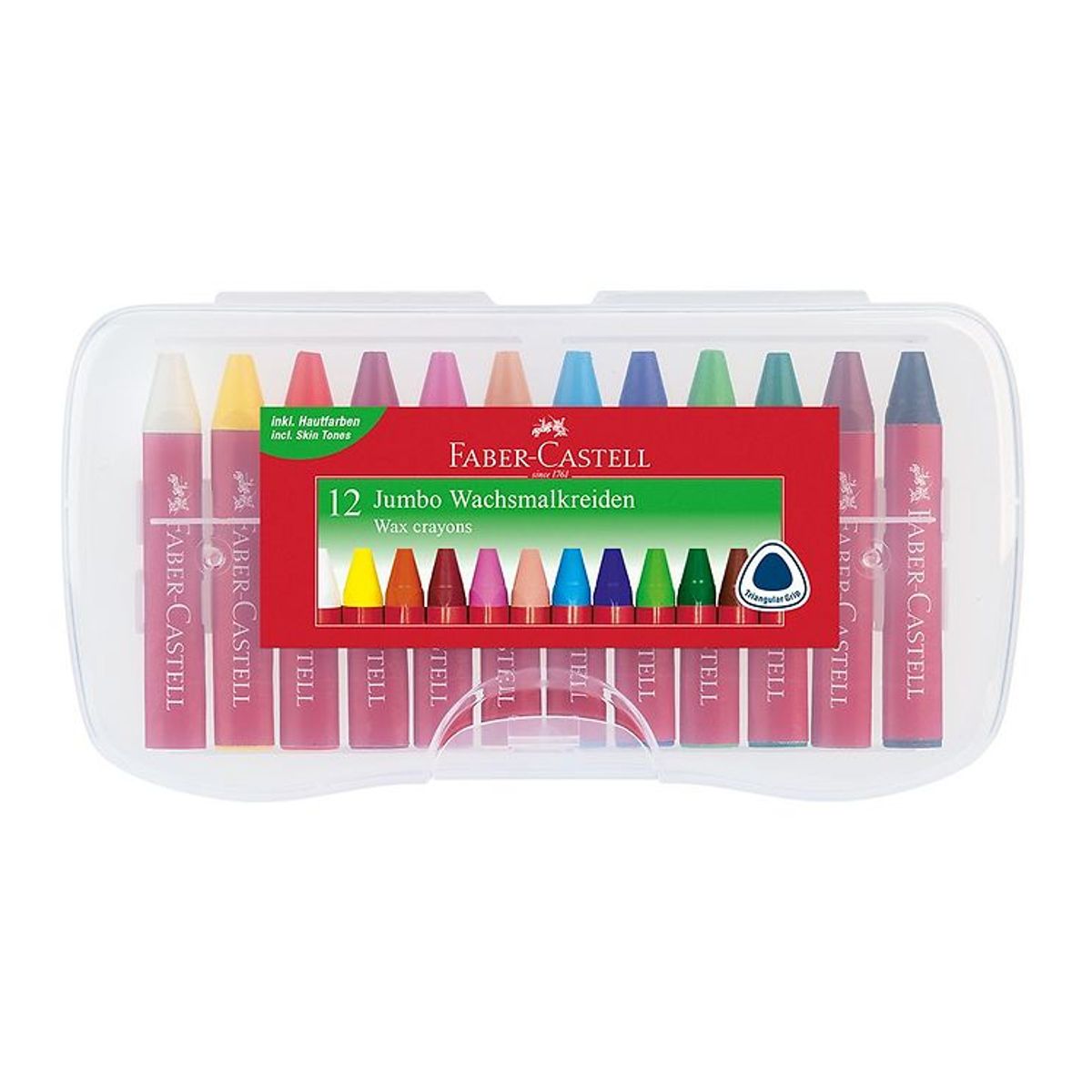 Faber-Castell Farvekridt - 12 stk - Jumbo - Multi