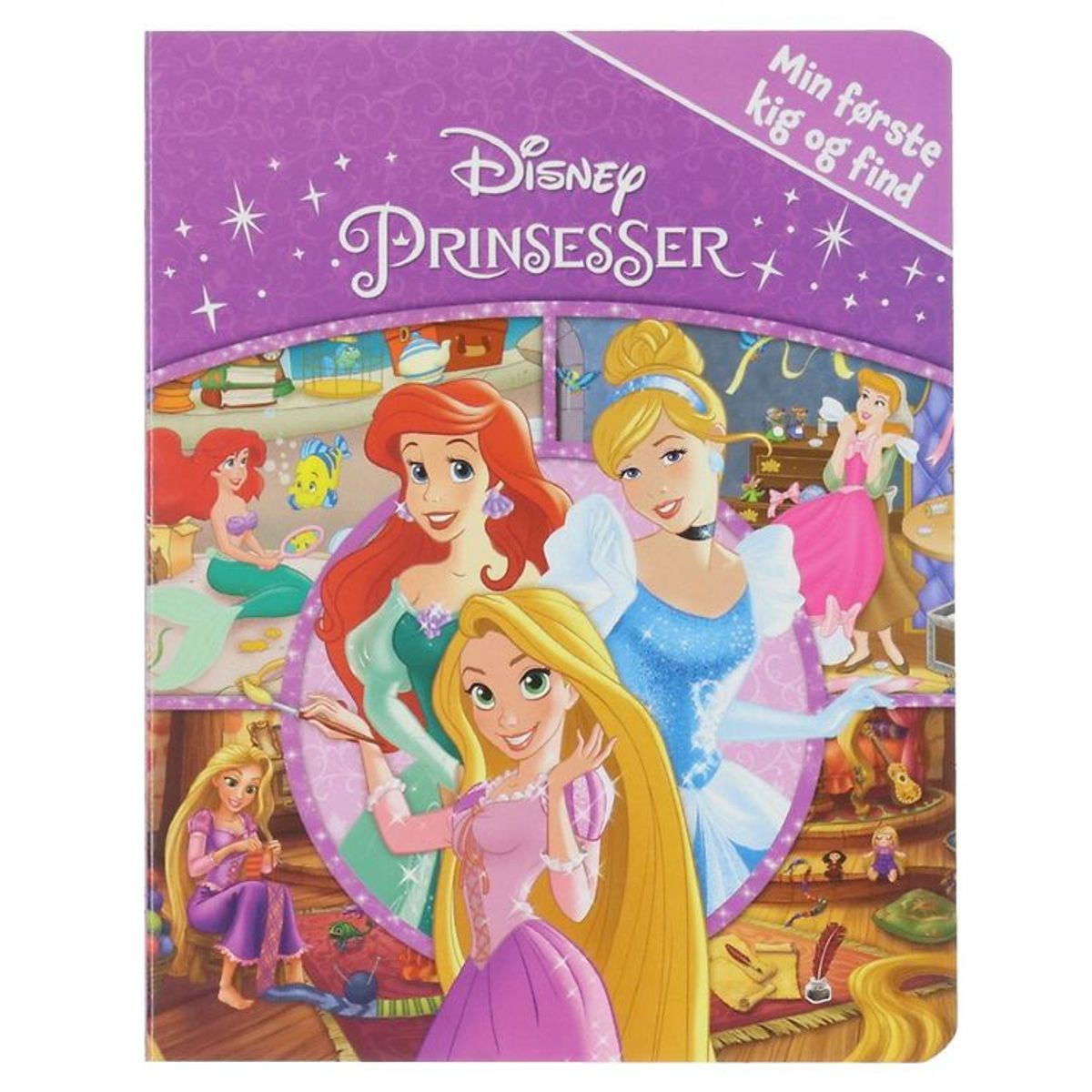 Karrusel Forlag Bog - Kig og find: Disney prinsesser - Dansk