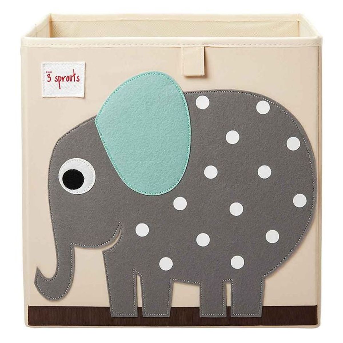 3 Sprouts Opbevaringskasse - 33x33x33 - Elefant