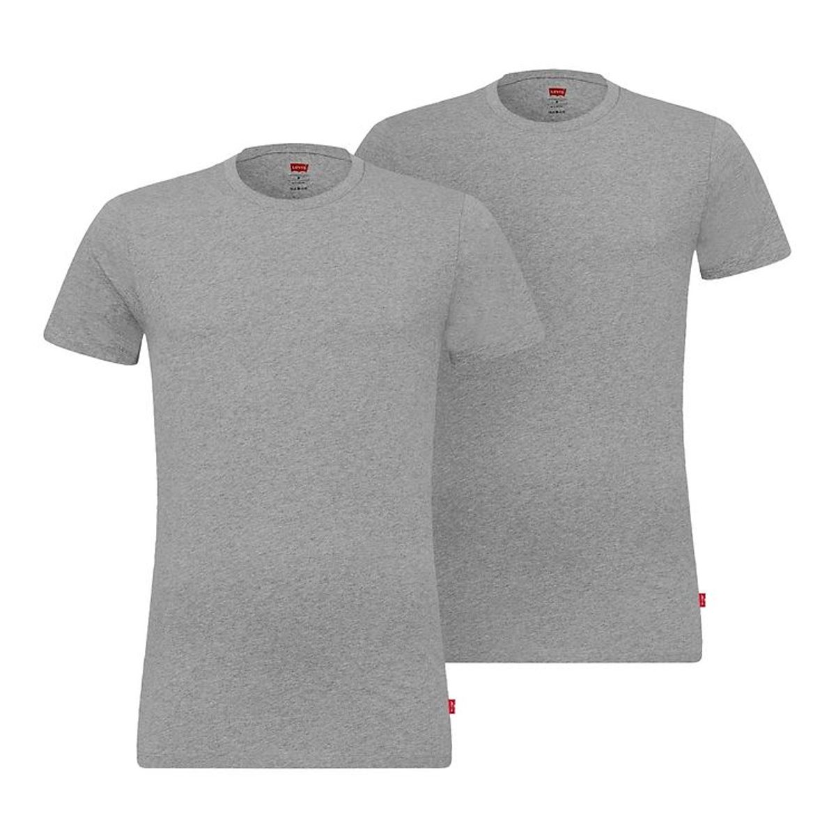 Levis T-Shirt - Crew Neck - 2-Pak - Middle Grey Melange