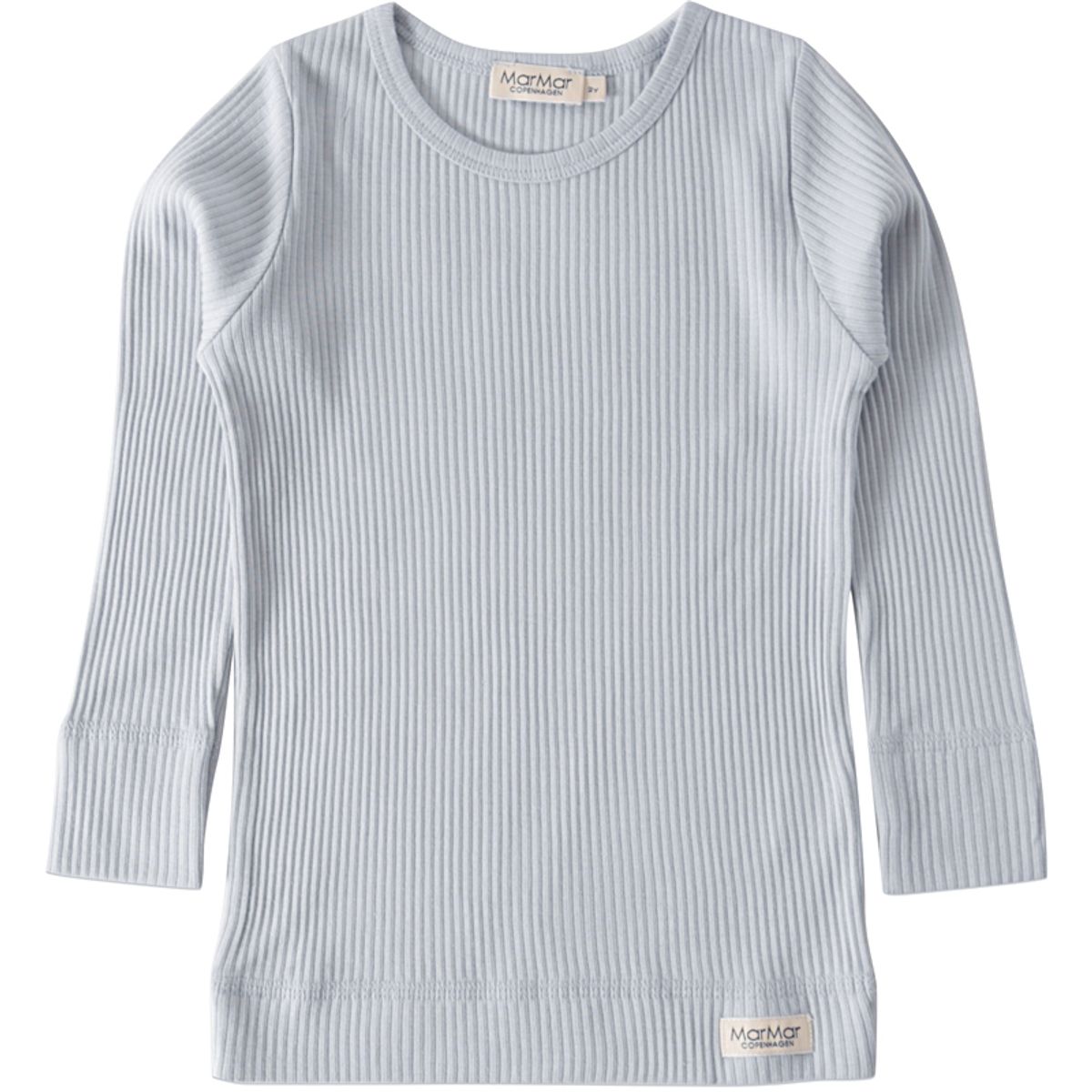 Lyseblå modal rib bluse (8 år/128 cm)