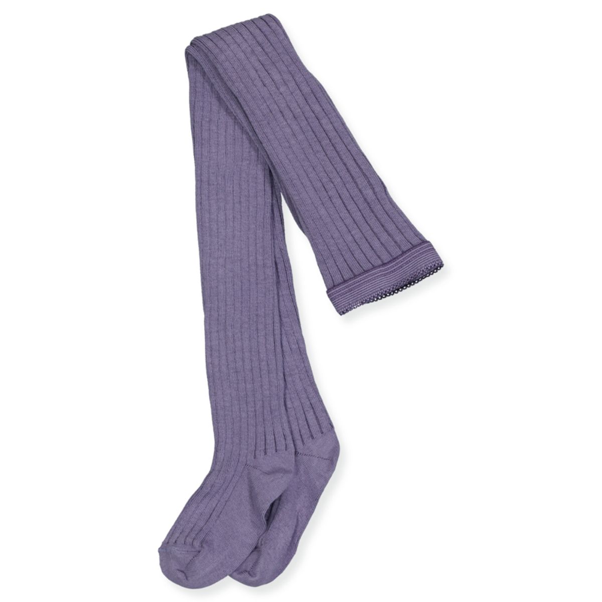 Lavender dust rib strømpebukser (130 cm)