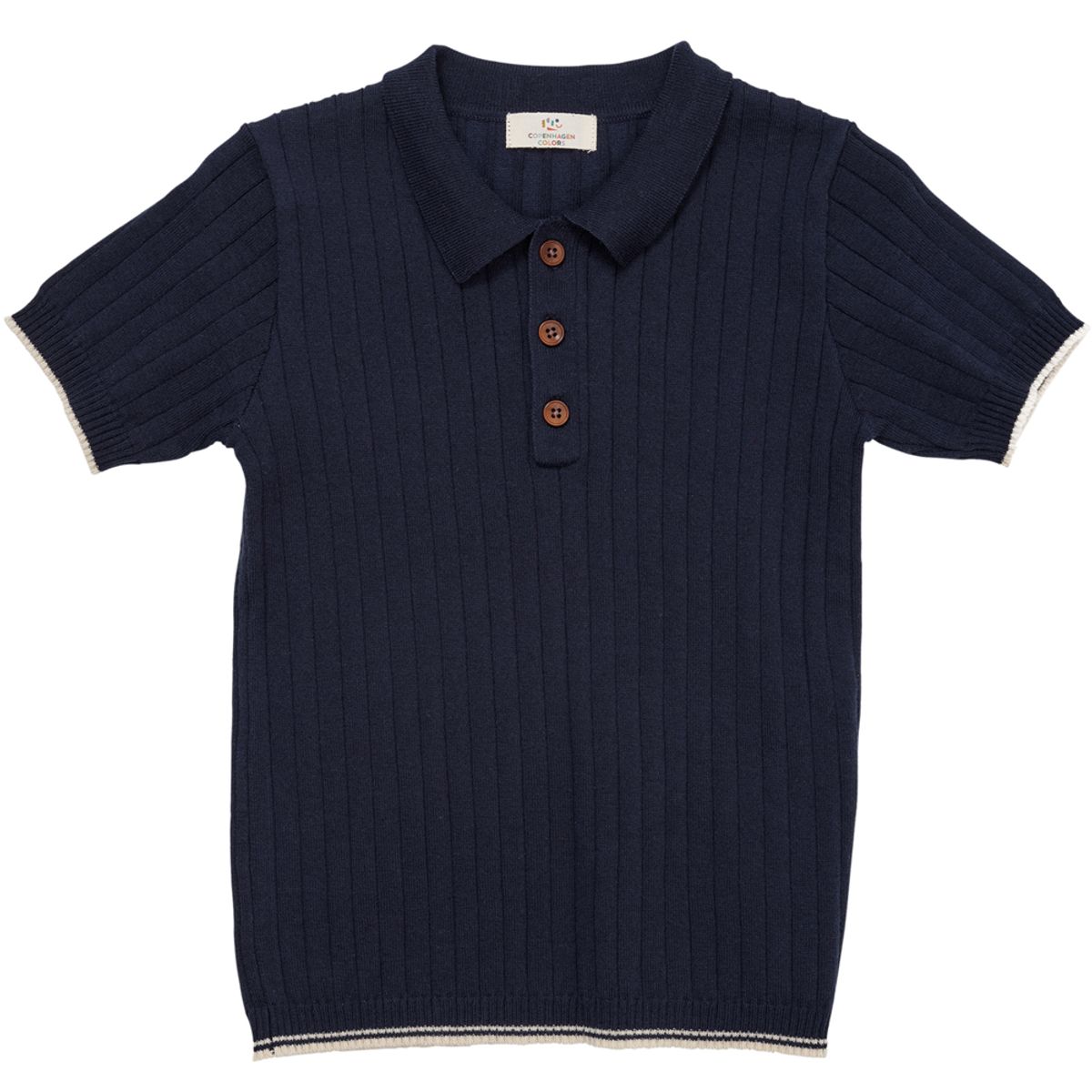 Organic rib polo t-shirt (4 år/104 cm)