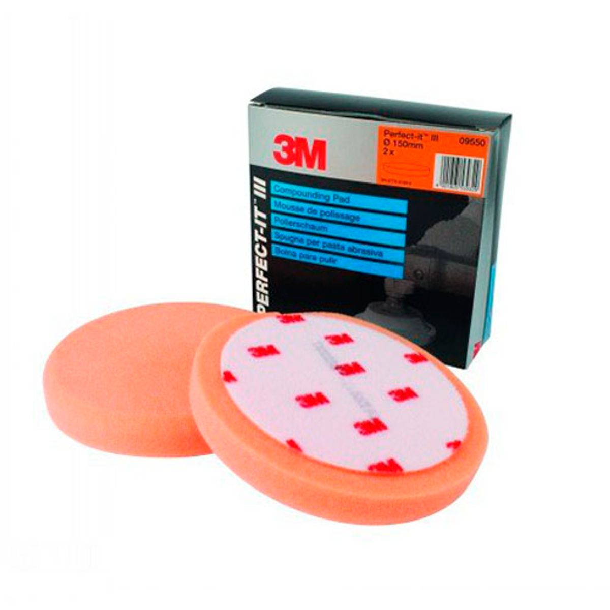 3M 09550 Polerpuder (Orange) Ø150mm - 2 ...