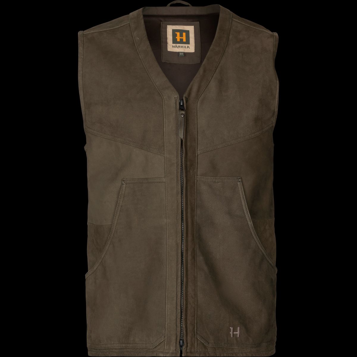 Härkila Pro Hunter leather waistcoat Willow green 48