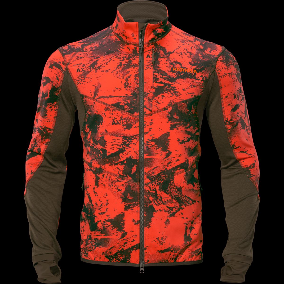 Härkila Wildboar Pro camo fleece jakke AXIS MSP®Wildboar orange/Shadow brown M