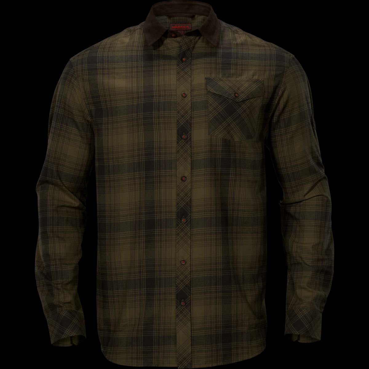 Härkila Driven Hunt flannel skjorte Olive green check 4XL