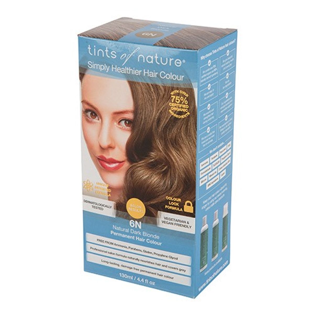 Hårfarve 6N Dark Blonde - 120 ml - Tints of Nature