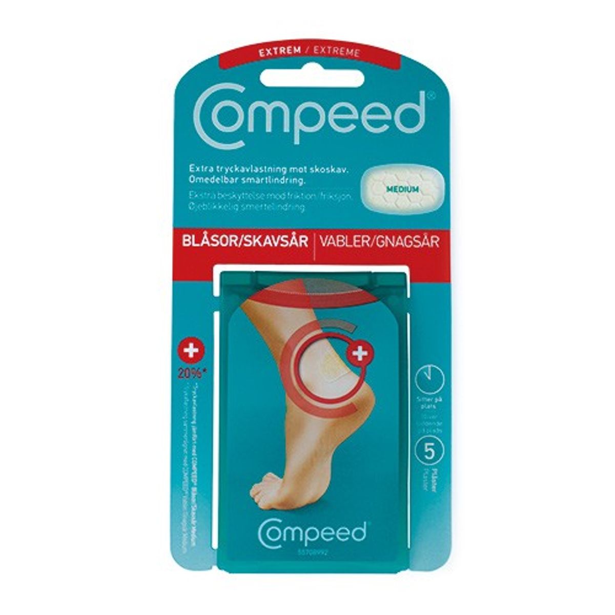 Compeed mix vabel plaster 5stk - 1 pakke - Compeed