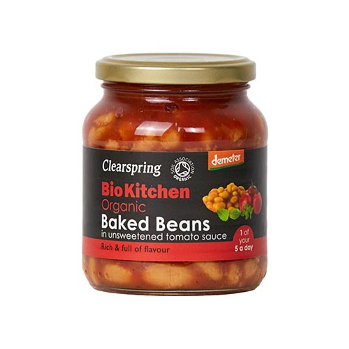 Baked beans (usødet) Økologisk Demeter - 350 gram - Clearspring