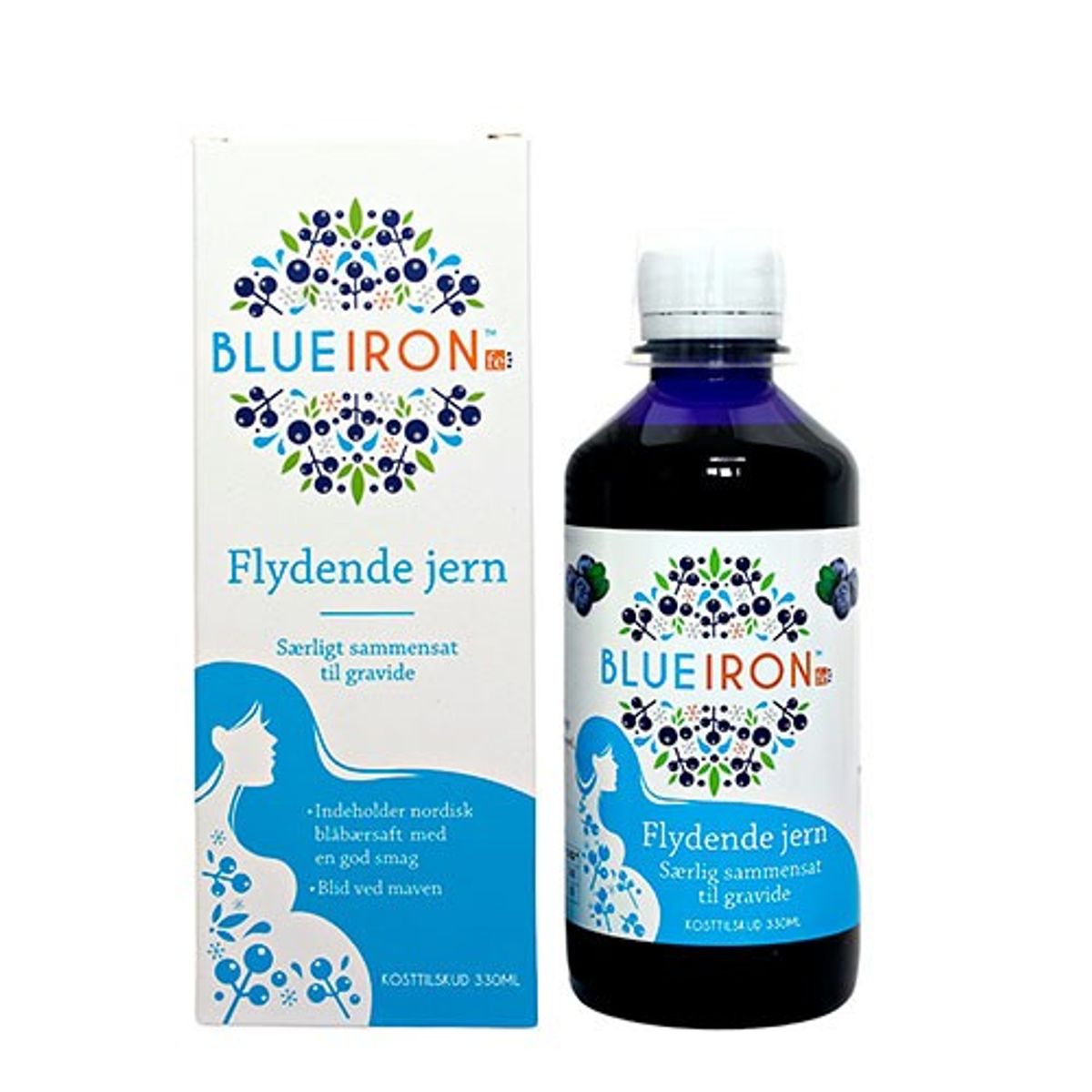 Blueiron flydende jerntilskud til gravide - 330 ml