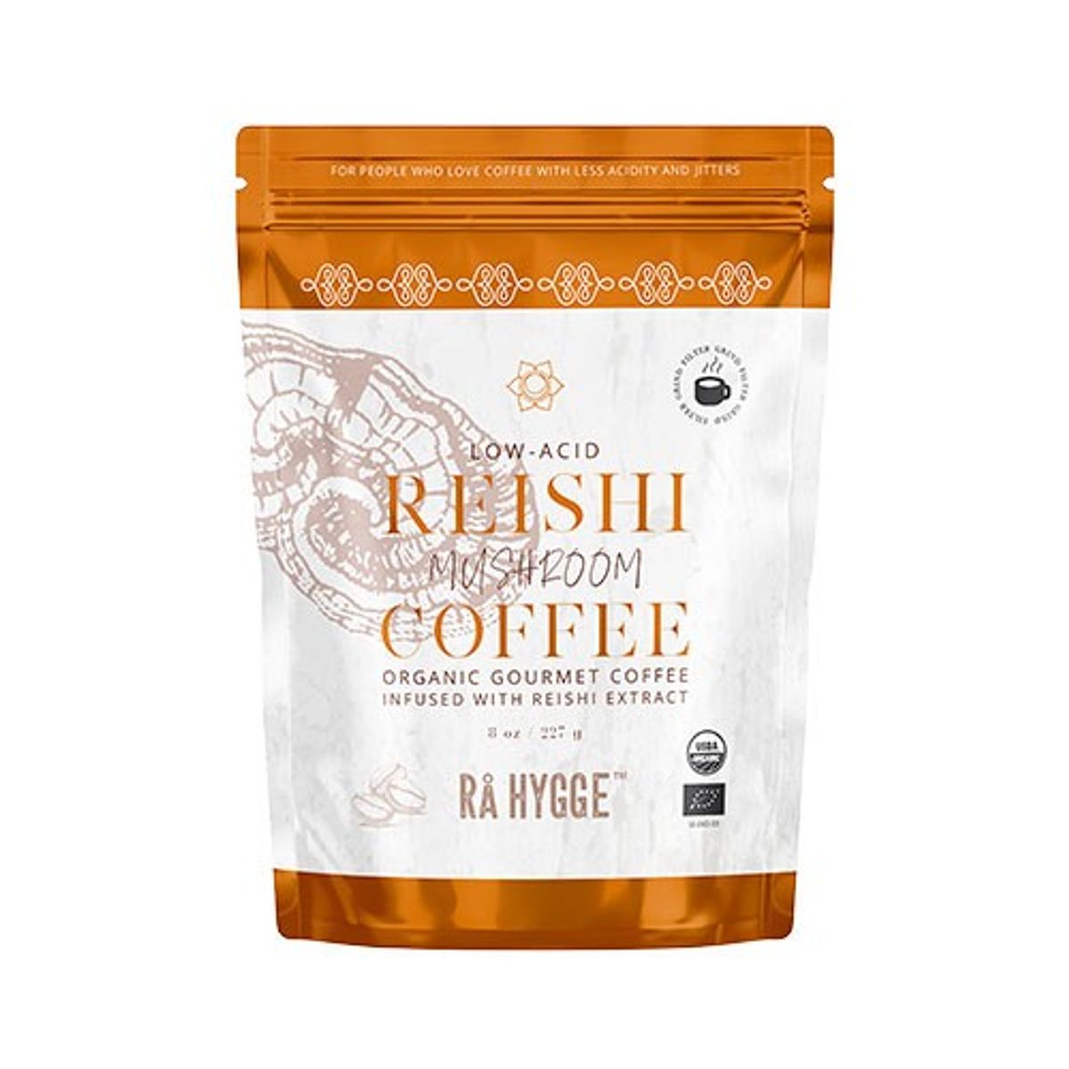 Reishi svampekaffe - filtermalet Økologisk - 227 gram - Rå Hygge