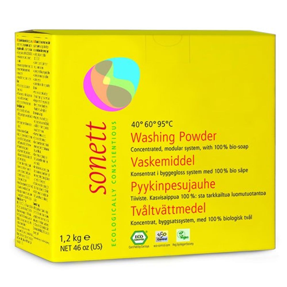 Vaskepulver - 1,2 kg - Sonett