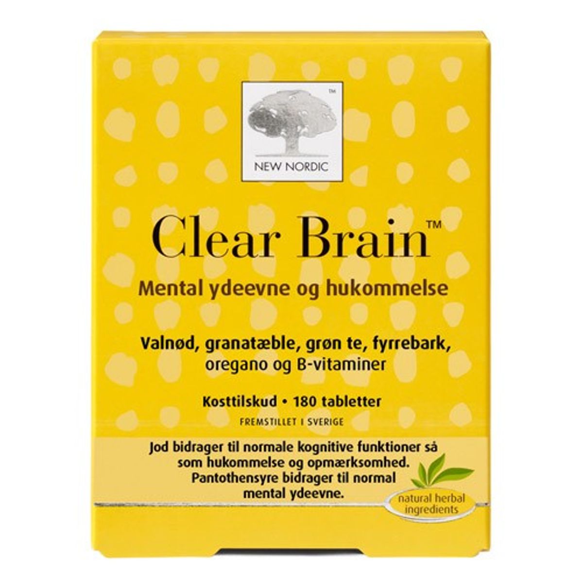 Clear Brain - 180 tabletter - New Nordic