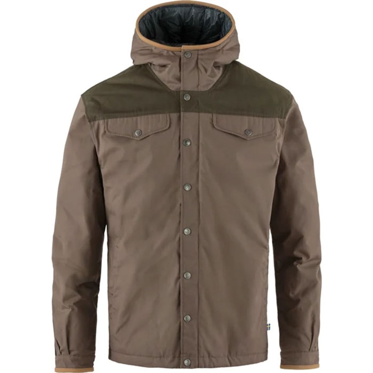 Fjällräven Grønland No. 1 Down Jacket Herre / Mænd-suede Brun / d.Grøn-XL - Jakker