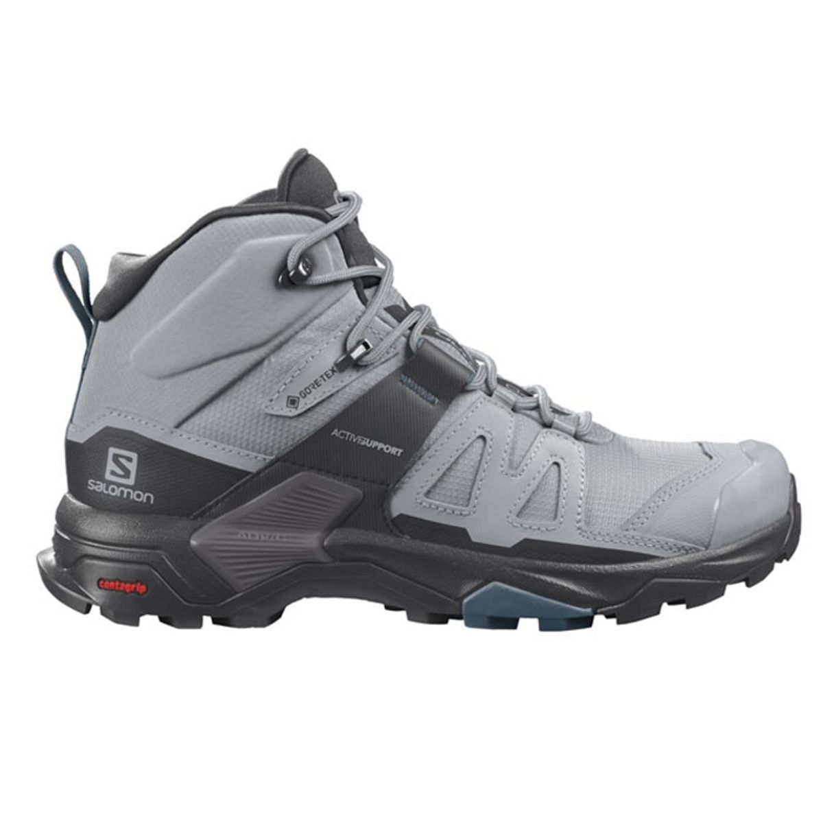 Salomon X Ultra 4 Mid Wide GTX Woman, quarry/Sort/leg.-40 / UK 6,5 - Vandrestøvler