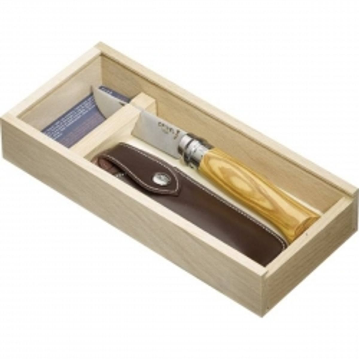 Opinel N °8 SS 8,5 cm. oliven,Gift box