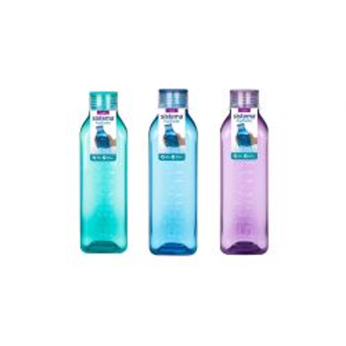 Sistema Large Square Bottle 1l - Minty Teal - Drikkeflaske