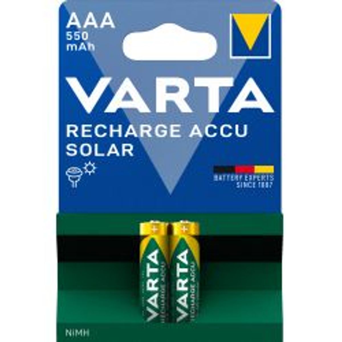 Varta Recharge Charge Accu Solar Aaa 550mah 2 Pack - Batteri