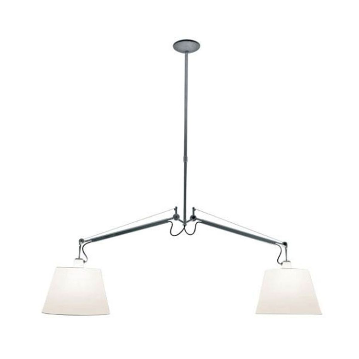 Tolomeo Sospensione Basculante 2 Bracci, Ø36 pergament