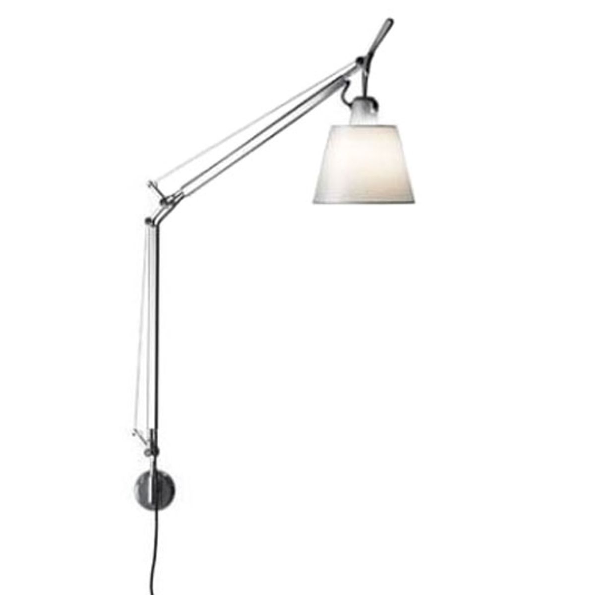 Tolomeo Basculante Parete, satin skærm u/vægbeslag