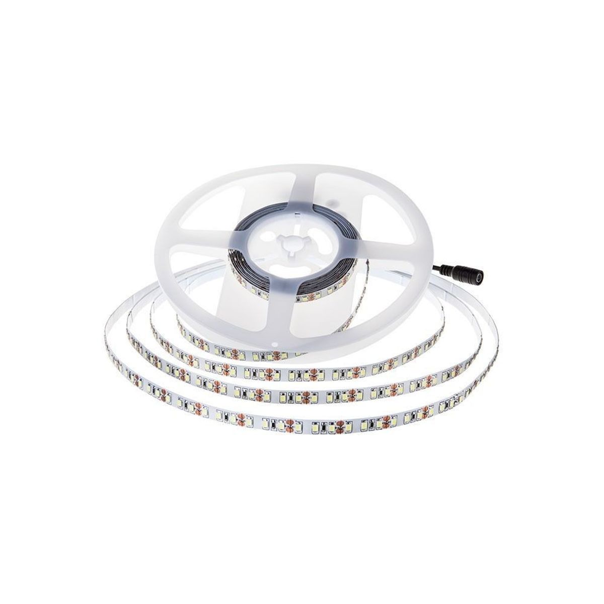 V-Tac 8W/m LED strip - 5m, 150lm/W, IP20, 24V, 126 LED pr. meter - Dæmpbar : Dæmpbar, Kulør : Varm