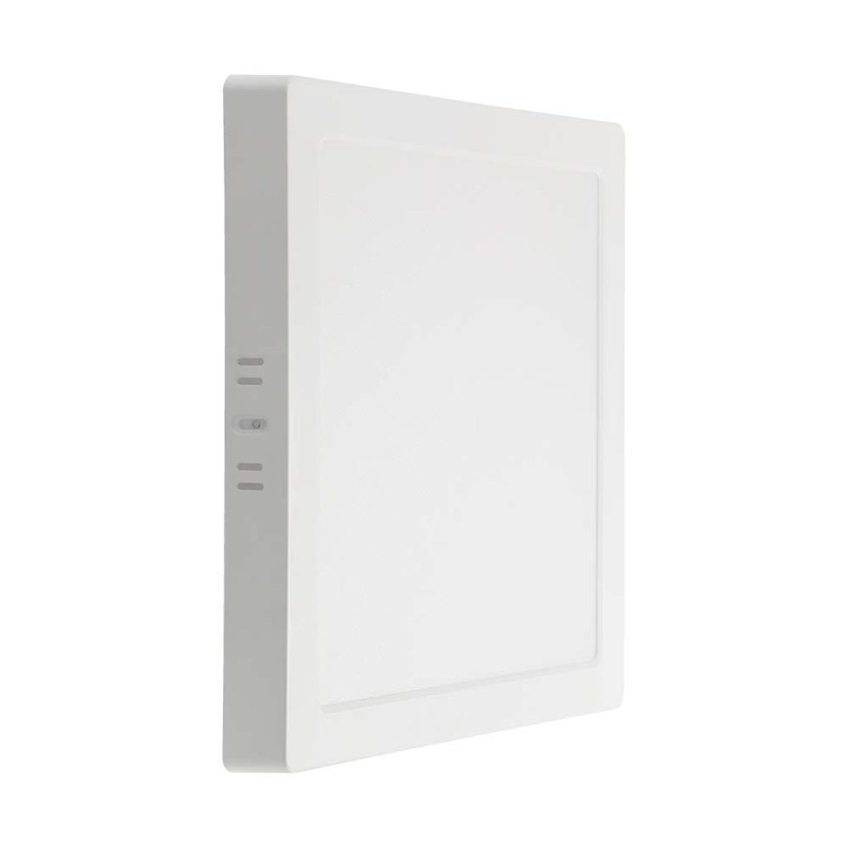 V-Tac 6W LED loftslampe - 12,08 x 12,08cm, Højde: 3,07cm, hvid kant, inkl. lyskilde - Kulør : Varm