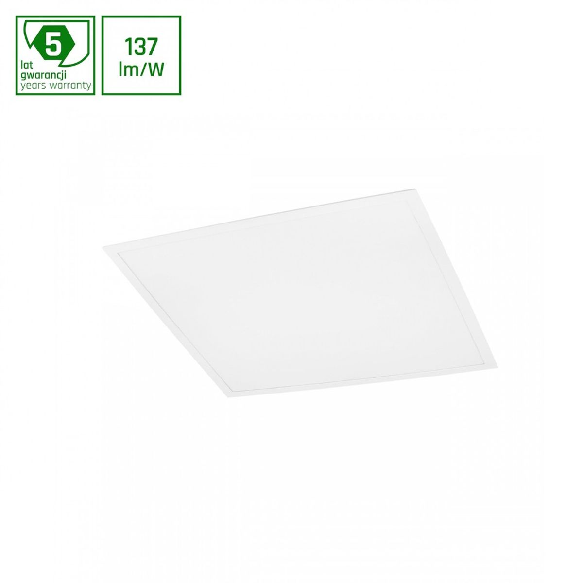 ALGINE Panel bagbelyst 30W - Varm hvid, 230V, 120°, IP20, 600x600x28, hvid - Dæmpbar : Ikke dæmpbar, Kulør : Varm