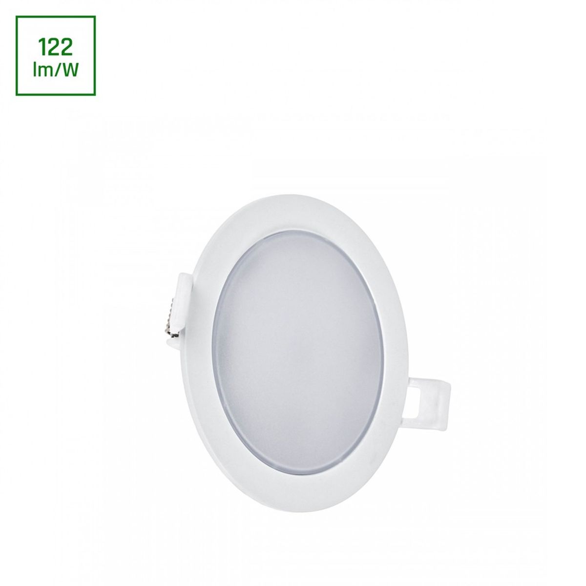 ALGINE 2i1 Overflade-Nedsænket Downlight 6W 560lm, Varm Hvid, 230V, IP20, Rundt - Dæmpbar : Ikke dæmpbar, Kulør : Varm