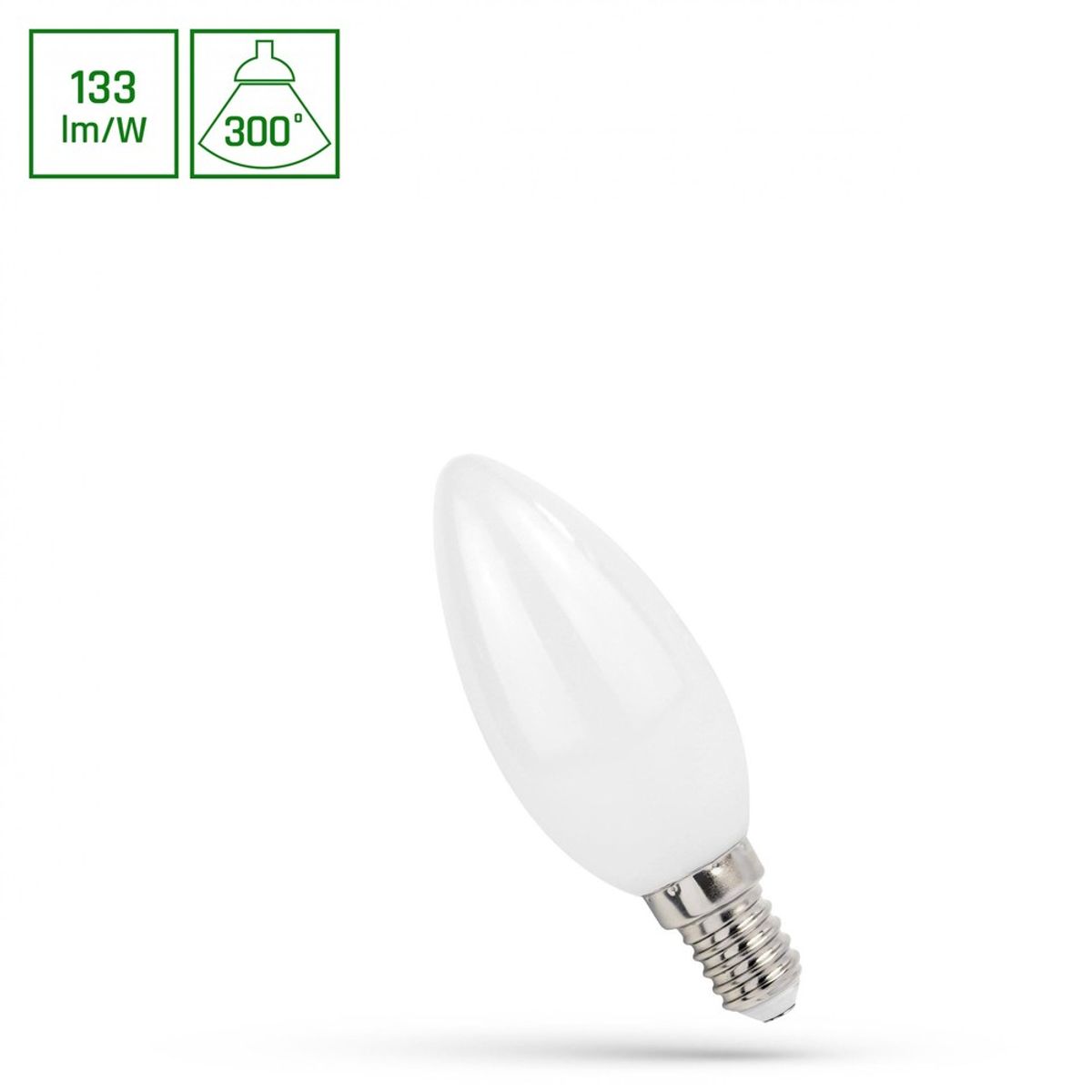 C35 LED kertepære 6W E14 - 230V, kultråd, varm hvid, mat, Spectrum - Dæmpbar : Ikke dæmpbar, Kulør : Varm