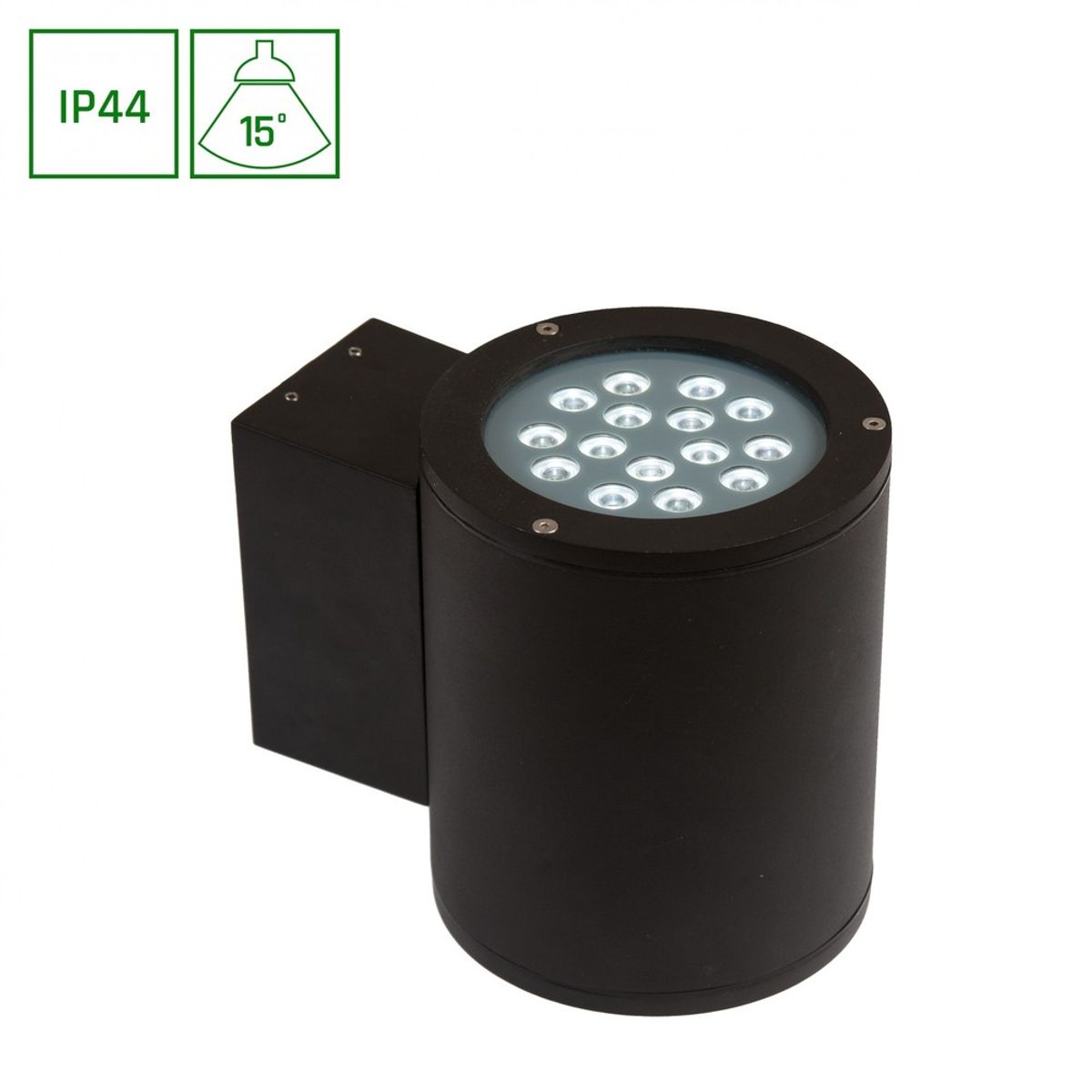 TORRE Vægmonteret 2x15LED Cree 15° 230V 30W IP44 Kold hvid - Kulør : Kold