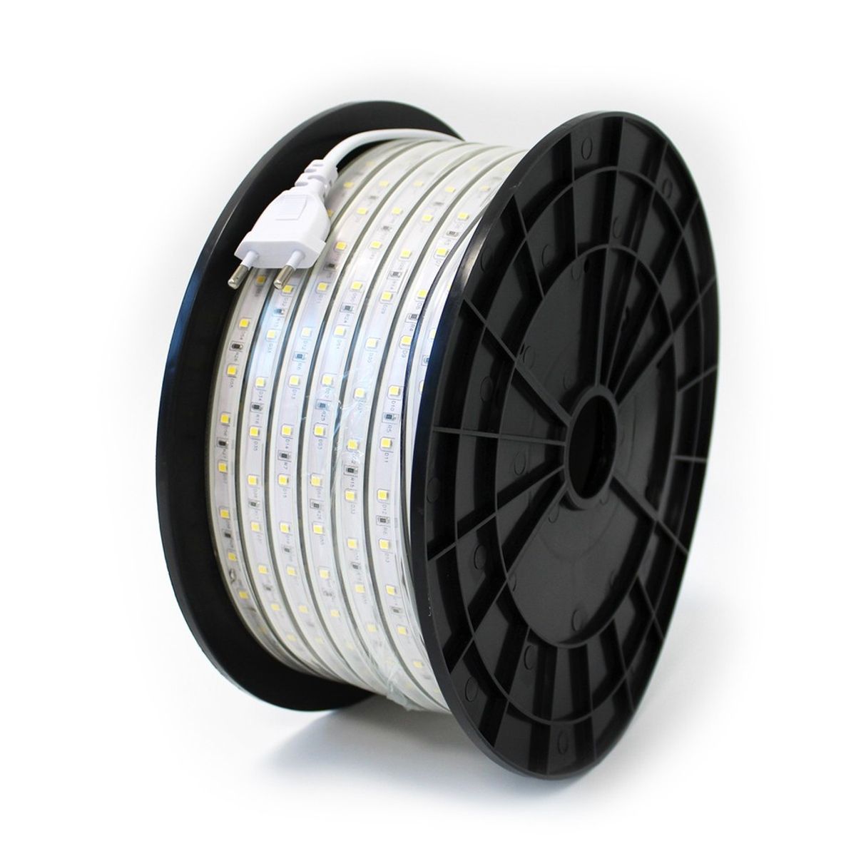 25m Arbejdslys 230V LED strip - IP67, 60 LED/m, 5W/m, 500 lm/m - Kulør : Varm