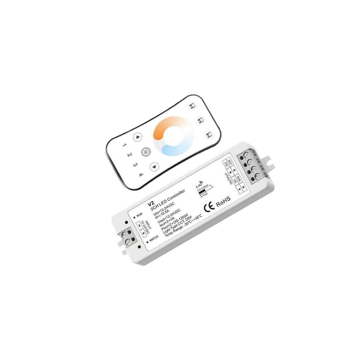 LEDlife rWave CCT controller med fjernbetjening - 12V (96W), 24V (192W)