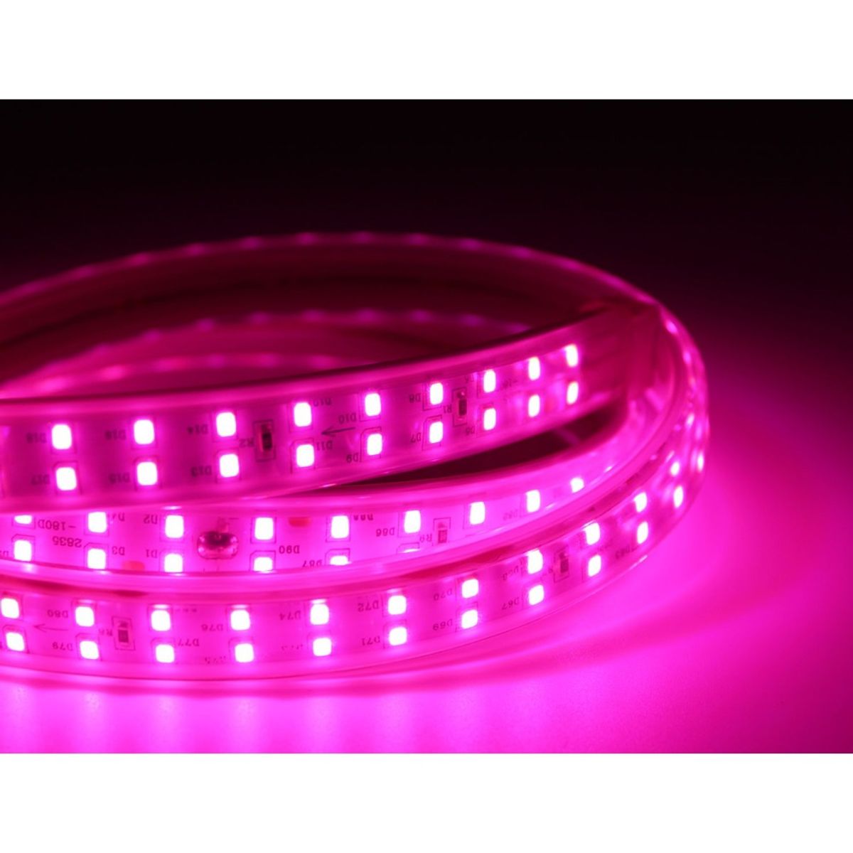 5 m. vandtæt vækst LED strip - 230V, IP67, 180 LED, 10W pr. meter