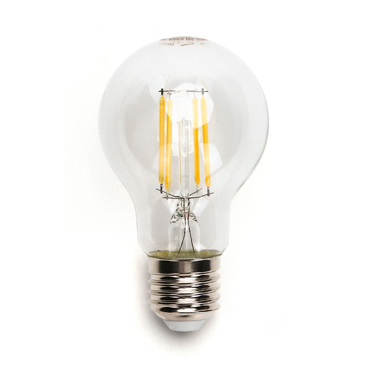 Outlet: LED Filament pære A60 E27 - 4W, 2700K, Klar - Kulør : Varm