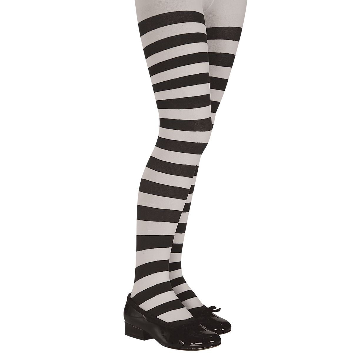 Sort og Hvide Tights børne kostume til halloween