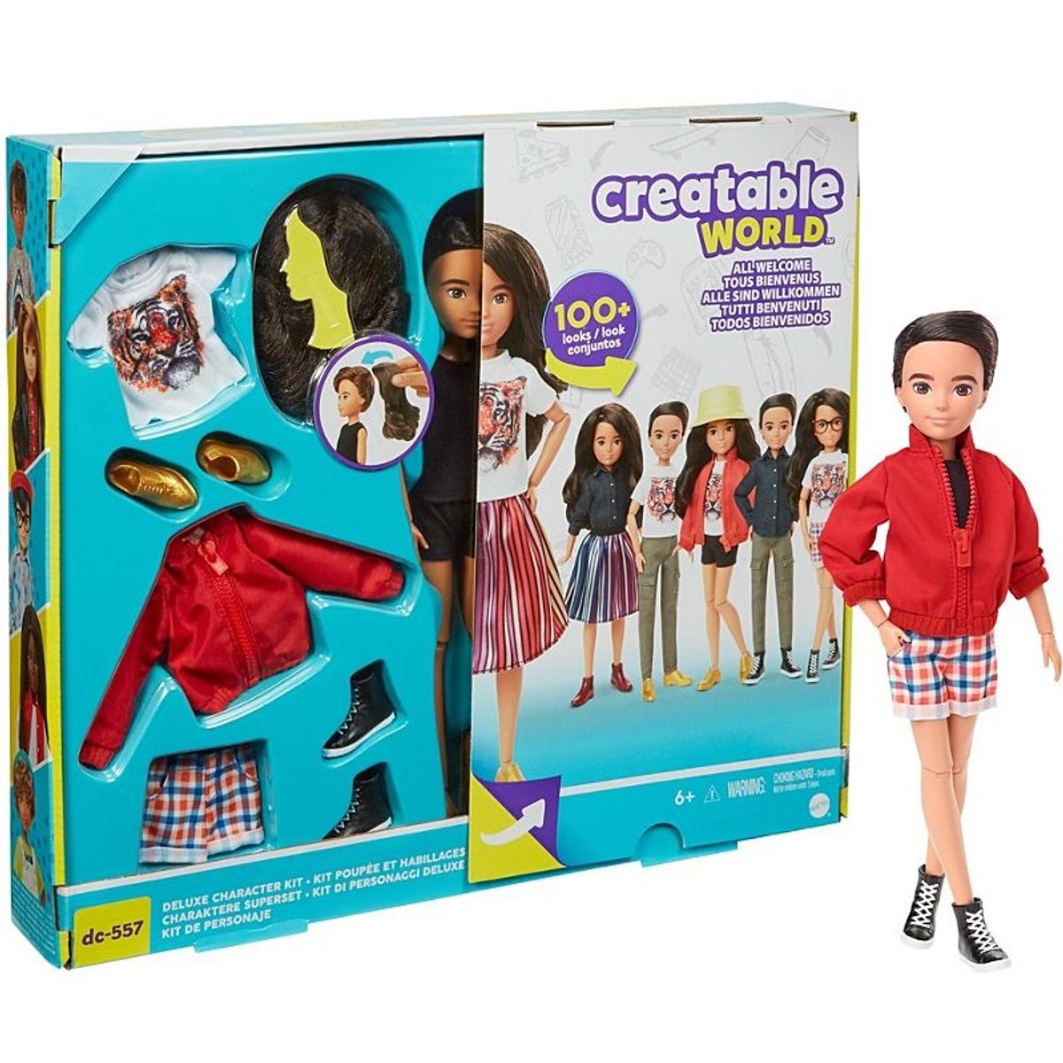 Creatable World Deluxe Dukke med kastanjebrunt hår