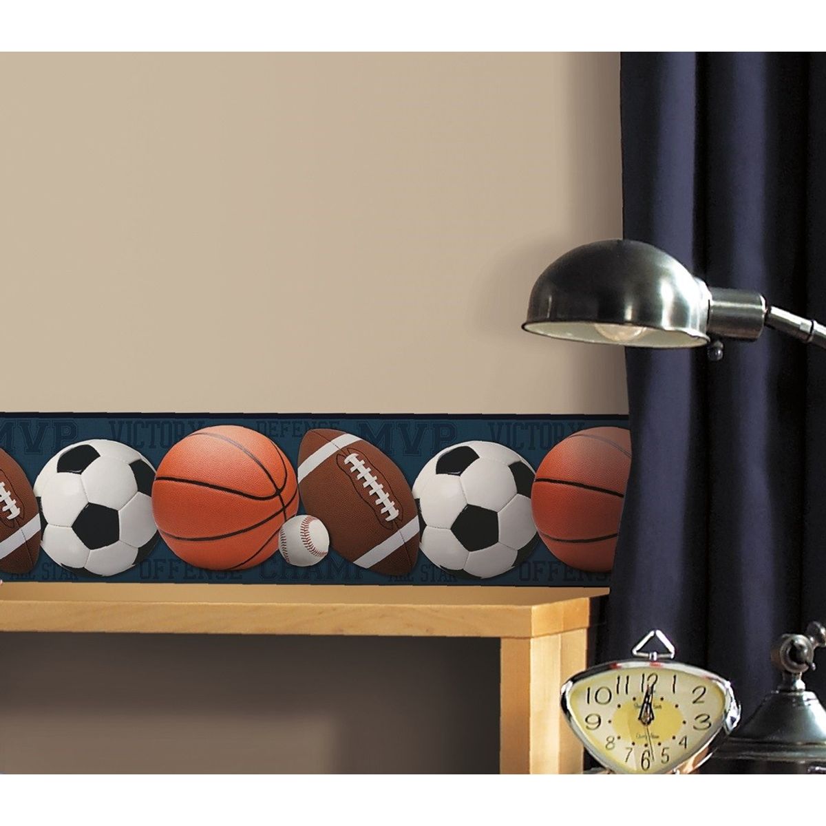 Sportsbolde Border Wallsticker 22,86 x 457.2 cm