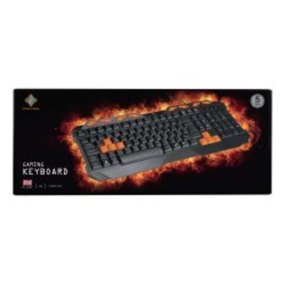 Deltaco_gaming Keyboard, Anti-ghosting, Usb, Uk Layout, Black / Orange