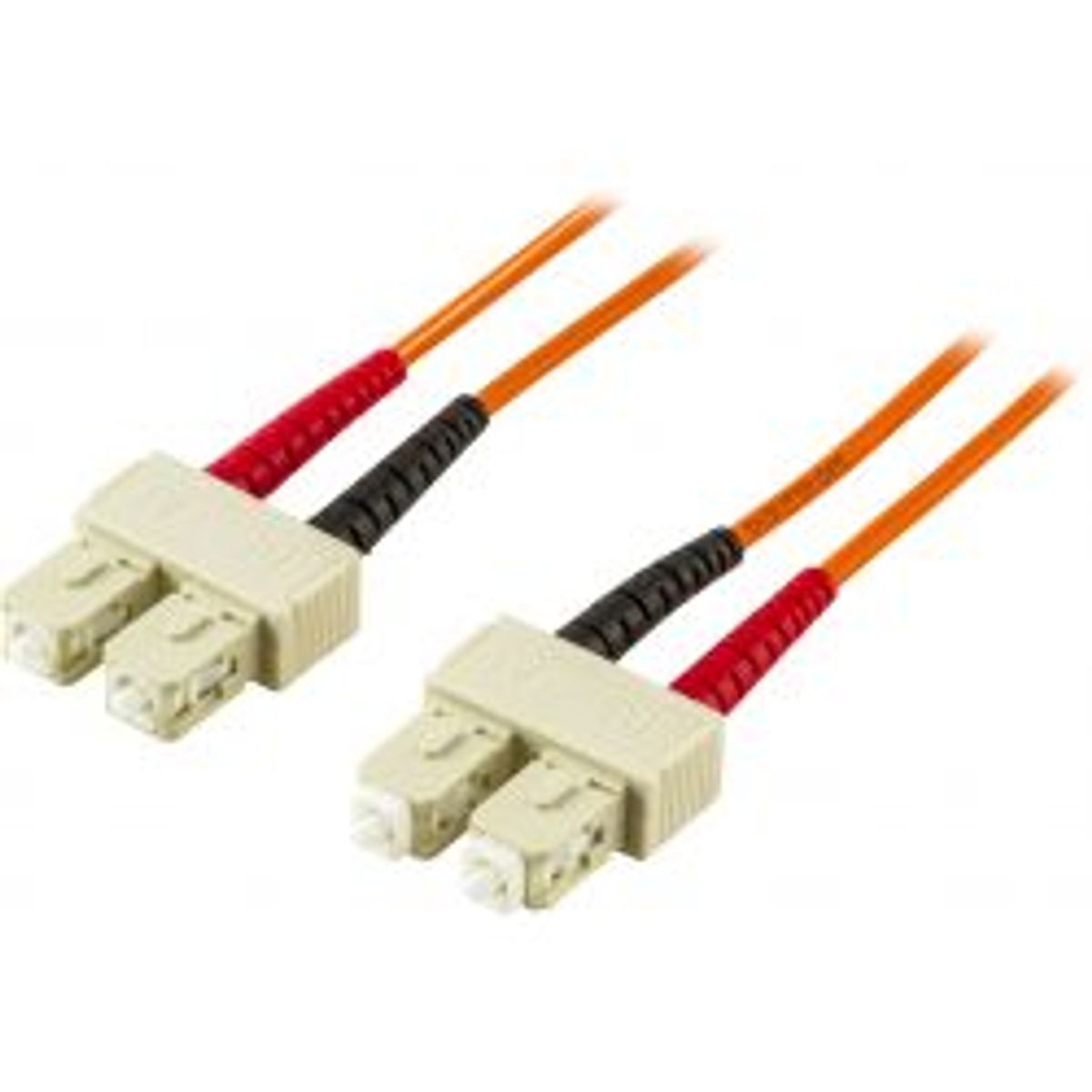 Deltaco Om1 Fiber Cable, Sc - Sc, Duplex, Upc, 62,5/125, 5m, Orange